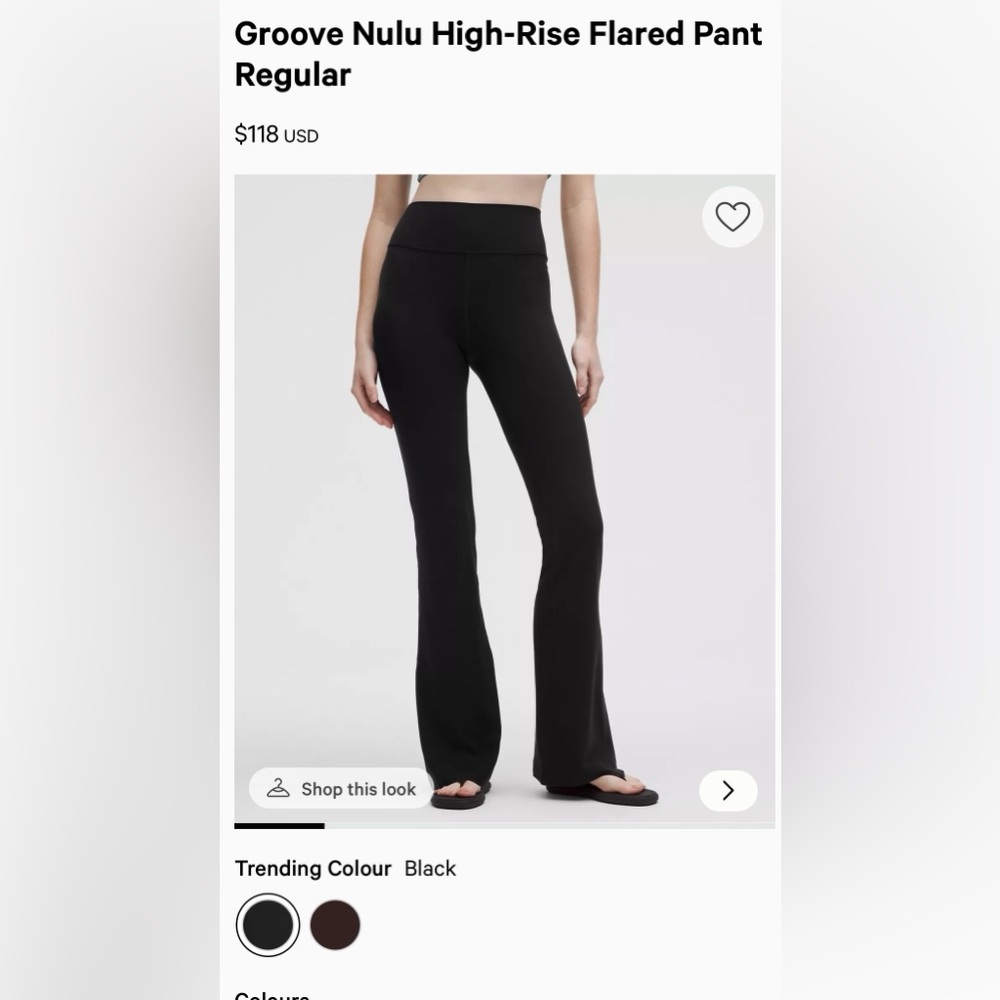 lululemon athletica Black Groove Nulu Flared Pants